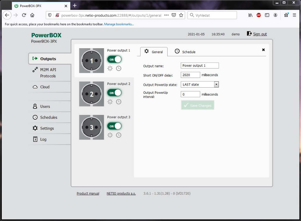 Networked power sockets 4 Port Switching PowerBOX 3PF