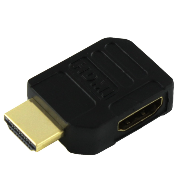 Adapter HDMI female./ HDMI male. flach Type A 90° ADP-HDMIF-HDMIM