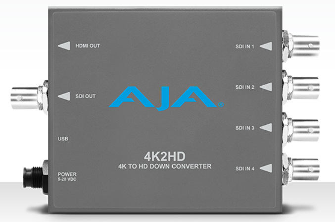 AJA Converter Down/Cross SD-SDI/ HD-SDI/ 3G-SDI/Quad-SDI auf HDMI/ SDI 4K2HD