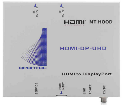 Apantac Converter HDMI2.0 UHD/ 4K auf 2x DisplayPort 1.2 HDMI-DP-UHD
