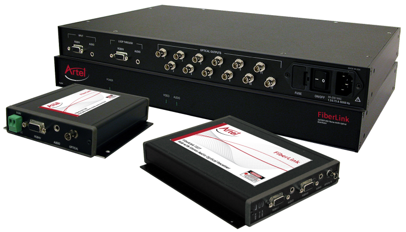 Artel Glasfaser-RX VGA (WXGA)/ Stereo Audio MM/ SM 1 Faser MM/SM 7221-B7S