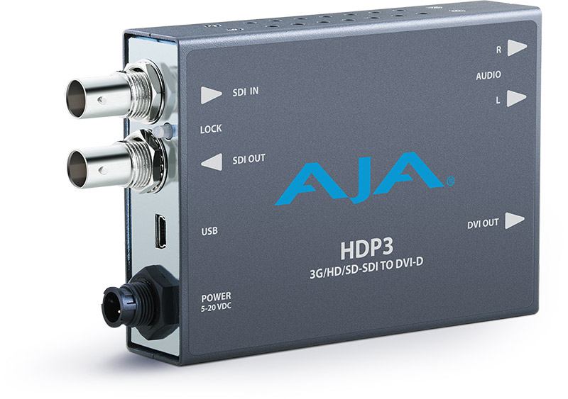 Converter SD-SDI/ HD-SDI/3G-SDI auf DVI u. Audio HDP3