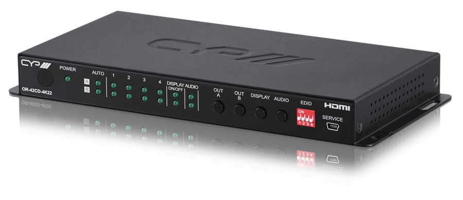 CYP Europe Kreuzschiene HDMI2.0 UHD/ 4K/ HDCP2.2, Audio 4x2 OR-42