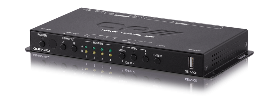 CYP Europe Kreuzschiene/ VideoScaler HDMI2.0 UHD/ 4K/ HDCP2.2 4x2 OR-42SA-4K22
