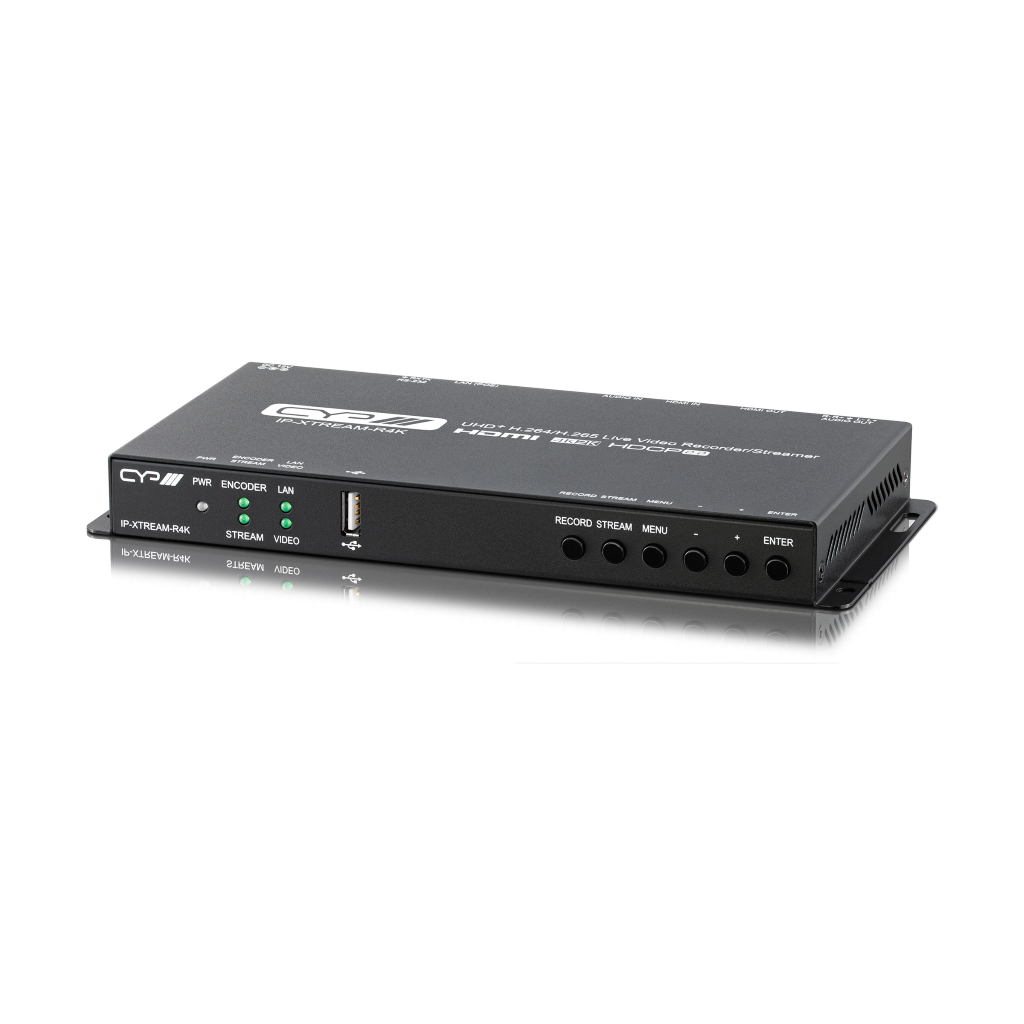 CYP Europe LAN Encoder/ Recorder H.264/265 UHD HDMI2.0 IP-XTREAM-R4K