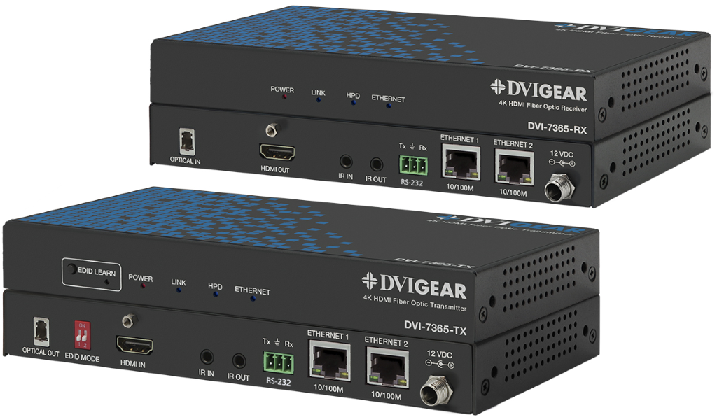 DVI Gear Glasfaserset HDMI2.0 UHD, 4K/ LAN/ RS232/ IR MM/ SM 1 Fa