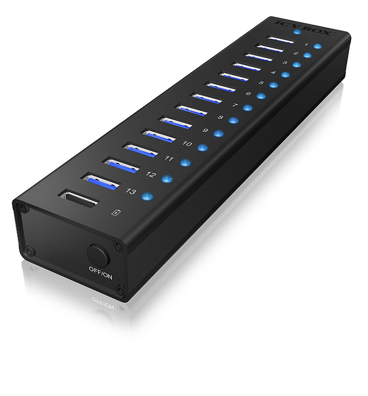 Icy Box Netzteil 13 x USB3.0 5V 1A 60 Watt SCT-PWR-USB13