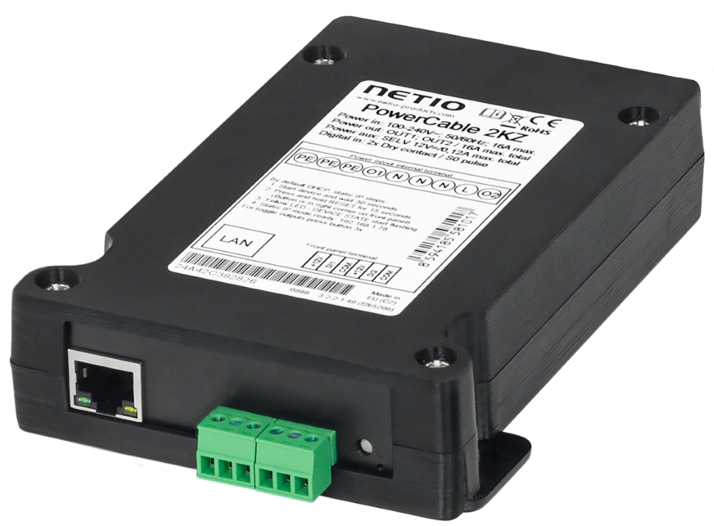 NETIO Netzwerksteckdose 2 Port Switching Metering W-LAN 2KZ