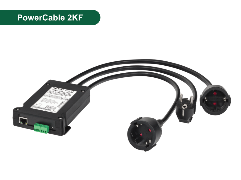 NETIO Netzwerksteckdose 2 Port Switching Metering WLAN Stromkabel PowerCable2KF