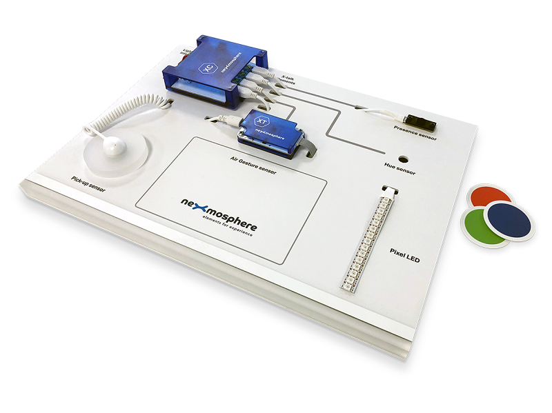 Nexmosphere Demoboard USB Interaktivität Air Gestik-Sensor Pick up & LED DM-XC05
